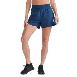 Szorty damskie 2XU Aero Hi-Rise 4". Niebieskie szorty sportowe damskie 2XU, l, bez wzorów, z tkaniny, do biegania. Za 155.60 zł.