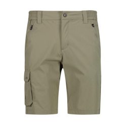 Bermudy rozciągliwe z kieszeniami cargo CMP. Zielone krótkie spodenki sportowe męskie CMP, l, bez wzorów, trekkingowe. Za 179.99 zł.