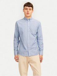 Jack & Jones Koszula Brook 12192150 Niebieski Slim Fit. Niebieskie koszule męskie Jack & Jones, l, bez wzorów, z bawełny, bez kołnierzyka, bez ramiączek. Za 159.99 zł.