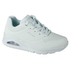 Buty sportowe Sneakersy damskie, Skechers Uno Frosty Kicks. Białe obuwie sportowe damskie Skechers, bez wzorów, z materiału, trekkingowe. Za 368.00 zł.