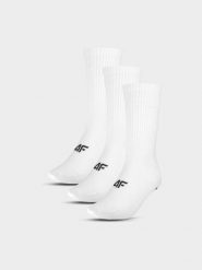 4F Skarpety casual za kostkę (3-pack) damskie - białe 39-42. Białe skarpety damskie 4f, bez wzorów, z bawełny. Za 54.99 zł.
