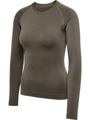 Damska koszulka z długim rękawem Hummel Flow. Brązowe t-shirty damskie Hummel, l, bez wzorów, z dzianiny, bez kołnierzyka. Za 219.50 zł.