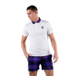Koszulka polo tenisowa męska HYDROGEN Tartan. Białe koszulki polo męskie HYDROGEN, m, bez wzorów, bez kołnierzyka, bez ramiączek, tenisowe. Za 259.99 zł.