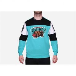 Bluzy sportowa męska Mitchell & Ness Memphis Grizzlies. Niebieskie bluzy męskie Mitchell & Ness, m, bez wzorów, bez kaptura. Za 515.00 zł.