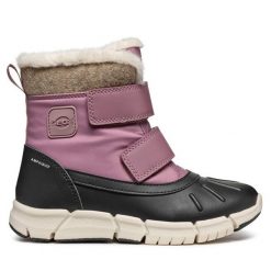 Śniegowce Geox. Czerwone śniegowce dziewczęce Geox, bez zapięcia. Za 359.99 zł.