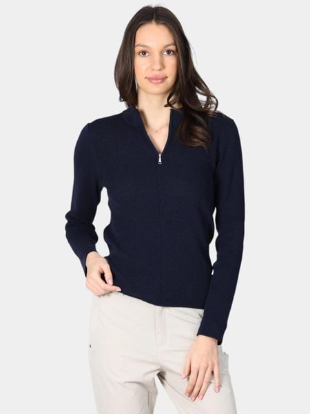 Sweter Damski Luhta Huoponen. Niebieskie swetry damskie Luhta, s, bez wzorów, z bawełny, eleganckie, bez kołnierzyka, bez ramiączek, długie, bez kaptura. Za 424.00 zł.