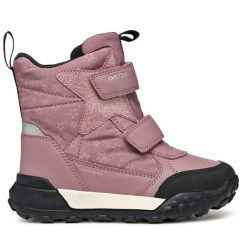 Śniegowce Geox. Czerwone śniegowce dziewczęce Geox, bez zapięcia. Za 389.99 zł.
