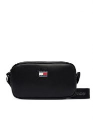 Tommy Jeans Torebka Tjw Daily Elevated Crossover AW0AW19042 Czarny. Czarne listonoszki damskie Tommy Jeans, bez wzorów, z jeansu, bez dodatków. Za 369.99 zł.