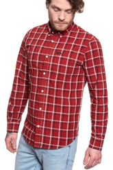 LEE LEE BUTTON DOWN RED OCHRE L880RNOE 112123428. Brązowe koszule męskie Lee, l, bez wzorów, bez kołnierzyka, bez ramiączek. Za 129.99 zł.