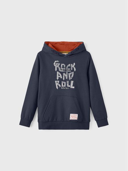 NAME IT Bluza 13209345 Granatowy Loose Fit. Niebieskie bluzy dla chłopców Name it, bez wzorów, z bawełny, bez ramiączek, bez kaptura. Za 154.99 zł.