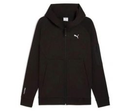 Bluza Puma Bluza Z Kapturem Pumatech Fz Dorośli. Czarne bluzy sportowe męskie Puma, s, bez wzorów, z materiału, z kapturem, na fitness i siłownię. Za 229.00 zł.