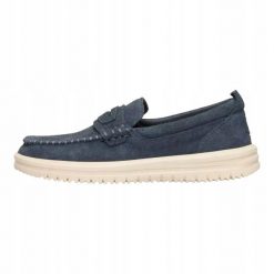 HeyDude Męskie Buty Mokasyny Wsuwane Zamszowe NXT Loafer 44. Niebieskie mokasyny męskie Hey dude, z materiału. Za 388.55 zł.