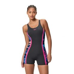 Damski kostium kąpielowy 1-częściowy Speedo Hyperboom Splice Muscleback. Czarne kostiumy jednoczęściowe damskie Speedo, l, bez wzorów, z materiału, na fitness i siłownię. Za 281.00 zł.