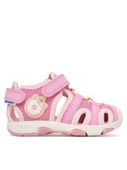 Geox Sandały B Sandal Multy Girl B650DA 01450 C8F2M M Różowy. Czerwone sandały dziewczęce Geox, z materiału, bez zapięcia. Za 229.99 zł.