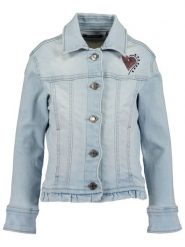 Blue Seven Kurtka jeansowa 745023 X Błękitny Regular Fit. Niebieskie kurtki i płaszcze dla dziewczynek Blue Seven, bez wzorów, z bawełny, bez kaptura. Za 179.99 zł.