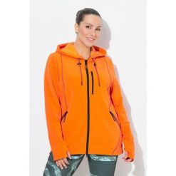 Damskie Bluza 2-kierunkowy zamek błyskawiczny kaptur otwór na kciuk. Brązowe bluzy damskie Ulla Popken, plus size, bez wzorów, z elastanu, bez kaptura. Za 279.99 zł.