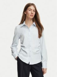 Calvin Klein Koszula LV044H110G Niebieski jasny Regular Fit. Niebieskie bluzki damskie Calvin Klein, xl, bez wzorów, biznesowe, bez kołnierzyka, bez ramiączek. Za 449.99 zł.