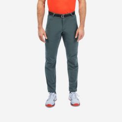 Spodnie turystyczne męskie Quechua MH500. Zielone spodnie sportowe męskie QUECHUA, l, bez wzorów, z elastanu, trekkingowe. Za 149.99 zł.