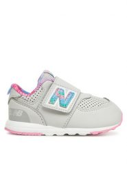 New Balance Sneakersy NW574KL Szary. Szare buty sportowe dziewczęce New Balance, bez wzorów, ze skóry, bez zapięcia. Za 189.99 zł.