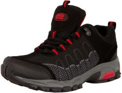 Damskie buty trekkingowe turystyczne. Czarne obuwie sportowe damskie GUGGEN MOUNTAIN, bez wzorów, z gumy, trekkingowe. Za 258.67 zł.