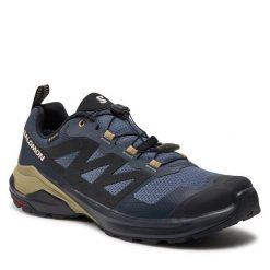 Buty do biegania Salomon. Niebieskie buty sportowe męskie Salomon, z gore-texu, bez zapięcia, do biegania, gore-tex. Za 419.99 zł.