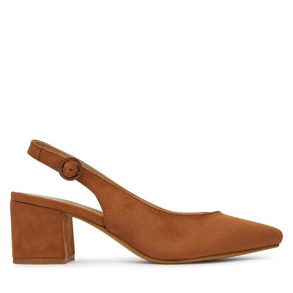 Czółenka JENNY. Brązowe czółenka damskie Jenny, bez wzorów, bez obcasa, bez zapięcia. Za 119.99 zł.