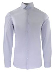 Garniturowa (Elegancka) Koszula Męska - Quickside - Krój Prosty - Popielata. Szare koszule męskie Quickside, m, bez wzorów, z bawełny, eleganckie, bez kołnierzyka, bez ramiączek. Za 159.00 zł.