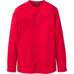 Koszula z długim rękawem i stójką Slim Fit bonprix czerwony. Koszule męskie marki bonprix. Za 49.99 zł.