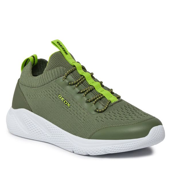 Sneakersy Geox. Czarne trampki i tenisówki chłopięce Geox, bez wzorów, bez zapięcia. Za 139.99 zł.