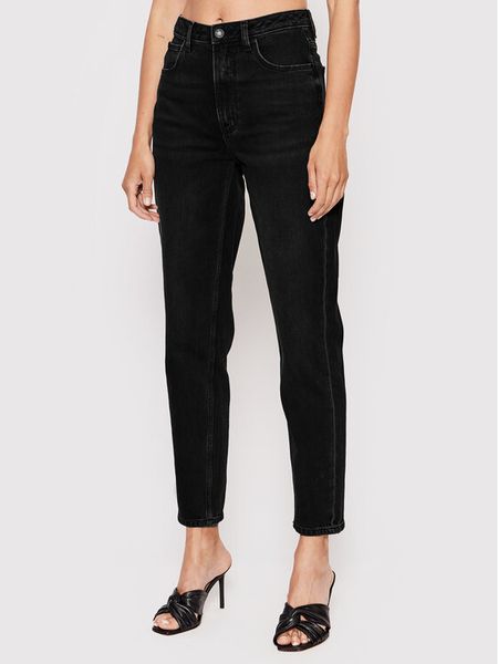 Guess Jeansy W2YA21 D4QD1 Czarny Mom Fit. Czarne jeansy damskie Guess. Za 329.99 zł.