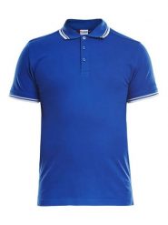 Clique Polo Amarillo męskie – 100% czesana bawełna, kontrastowe paski. Niebieskie paski damskie CLIQUE, bez wzorów, z bawełny. Za 138.76 zł.