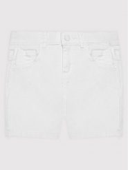 Guess Szorty jeansowe J2RD12 WE5X0 Biały Regular Fit. Białe spodenki dla dziewczynek Guess, z aplikacjami, z bawełny. Za 189.99 zł.