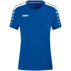 Koszulka damska Jako Power. Niebieskie t-shirty damskie Jako, bez wzorów, z bawełny, klasyczne, bez kołnierzyka. Za 127.40 zł.