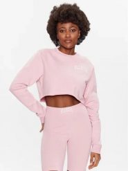 ELLESSE BLUZA DAMSKA BLUZKA TOP CROP KOLOR RÓŻOWY. Czerwone bluzy damskie Ellesse, l, bez wzorów, z bawełny, bez kaptura. Za 171.90 zł.