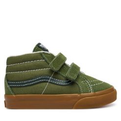 Sneakersy Vans. Zielone trampki i tenisówki chłopięce Vans, bez wzorów, bez zapięcia. Za 219.99 zł.
