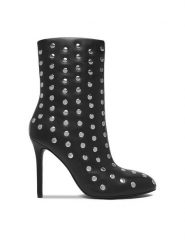 Eva Minge Botki EO-MARY-121949 Czarny. Czarne botki damskie Eva Minge, ze skóry, bez obcasa, na szpilce, bez zapięcia. Za 549.99 zł.