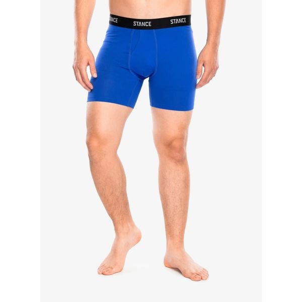 Bokserki termoaktywne męskie Stance Solid Boxer Brief. Niebieskie bielizna termoaktywna męska Stance, m, bez wzorów. Za 78.99 zł.