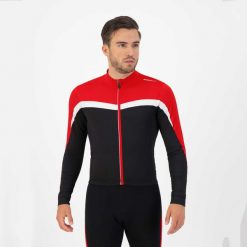 Koszulka rowerowa męska Rogelli COURSE z długim rękawem, ocieplana. Białe bluzy męskie Rogelli, m, bez wzorów, bez kaptura. W wyprzedaży za 99.00 zł.