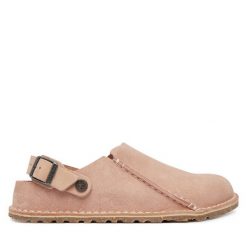 Klapki Birkenstock. Czerwone klapki damskie Birkenstock, bez wzorów, bez obcasa. Za 719.99 zł.