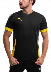 Koszulka męska Puma teamGoal Matchday Jersey. Czarne koszulki sportowe męskie Puma, m, bez wzorów, z jersey, bez kołnierzyka, bez ramiączek, do piłki nożnej. Za 152.00 zł.