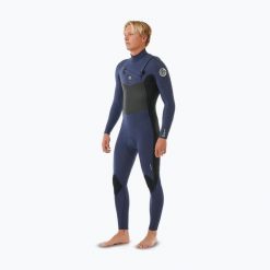 Pianka do pływania męska Rip Curl Dawn Patrol 5/3 mm Chest Zip dark navy. Niebieskie buty sportowe męskie Rip Curl, bez zapięcia, rowerowe. Za 1,159.00 zł.