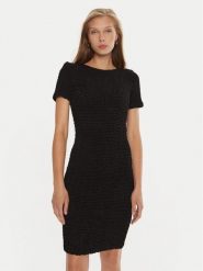 DKNY Sukienka codzienna DD4E1B89 Czarny Regular Fit. Czarne sukienki damskie DKNY, na co dzień, bez wzorów, z syntetyku, bez kołnierzyka, bez ramiączek, proste. Za 509.99 zł.
