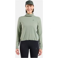 Bluza bez kaptura Odlo Mid Layer ESSENTIAL THERMAL. Zielone bluzy damskie Odlo, bez wzorów, bez kaptura. Za 319.99 zł.
