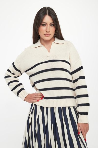 Sweter damski w paski Panfilo WEEKEND MAX MARA. Swetry damskie Weekend Max Mara, m, bez wzorów, bez kołnierzyka, bez ramiączek, bez kaptura. W wyprzedaży za 1,007.20 zł.