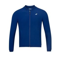Bluza dresowa damska Babolat Play Jacket do tenisa. Niebieskie bluzy damskie BABOLAT, bez wzorów, z dresówki, bez kaptura. Za 279.99 zł.