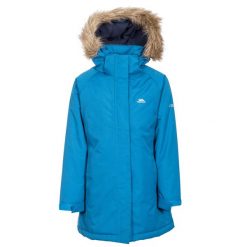 Kurtka Parka Dla Dzieci Girls Fame Wodoodporna. Niebieskie kurtki i płaszcze dla dziewczynek Trespass, na jesień, bez wzorów, bez kaptura. Za 181.99 zł.
