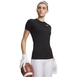 Koszulka damska Under Armour HG Authentics Comp SS 1365460. Białe koszulki sportowe damskie Under Armour, xs, bez wzorów, z elastanu, bez kołnierzyka, bez ramiączek, na fitness i siłownię. Za 178.70 zł.