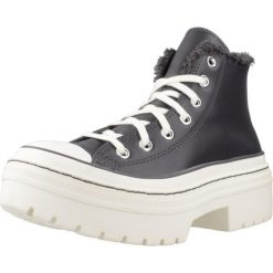 Buty CONVERSE CTAS LUGGED HEEL HI Niebieski. Niebieskie obuwie sportowe damskie Converse, bez wzorów, ze skóry. Za 321.99 zł.