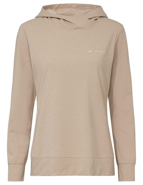 Sweter damski Tuenno Pullover. Brązowe swetry damskie Vaude, na jesień, bez wzorów, z dżerseju, bez kołnierzyka, bez ramiączek, z kapturem. Za 374.45 zł.