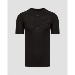 Koszulka biegowa męska X-Bionic Twyce Run Shirt SS Black. Czarne buty sportowe męskie X Bionic, m, bez wzorów, bez kołnierzyka, bez ramiączek, rowerowe. Za 523.50 zł.